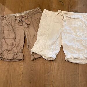 Vintage Abercrombie & Fitch Cargo Shorts 2 pairs Size M price is for both pairs